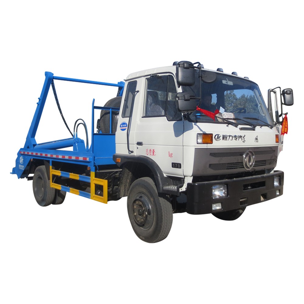 Vuilniswagen met 6 wielen en trekarm